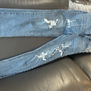 Distressed Blue Jeans Fashion Nova